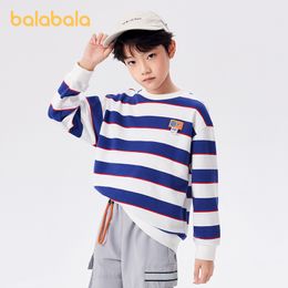 Sudaderas con capucha Sudaderas Balabala Niño 2023 Suéter para niño Primavera Otoño Moda Rayas Camiseta de manga larga Top 230830