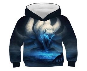 Sweats à capuche garçons filles loup manches longues sweat hauts bébé enfants vêtements automne dessin animé pull Teenger pour 4143633284