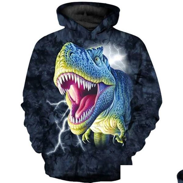 Sudaderas con capucha Sudaderas Niños Sudadera Dinosaurio Fresco Moda Niños Otoño 3D Impreso Chica Animal Chorlito 220110 Entrega de gotas B Dhugh