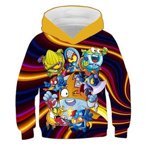 Hoodies Sweatshirts Cartoon Super Zings Kostuum 3D Geprinte Baby Jongens Kleding Superzings Kids Meisjes Tops met lange mouwen