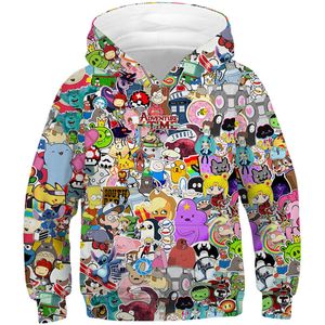 Sweats à capuche Sweatshirts Enfants Harajuku Anime Dessin animé Kawaii Vêtements Garçon Fille 3D À Capuchon Enfants Automne Printemps Pull 220829