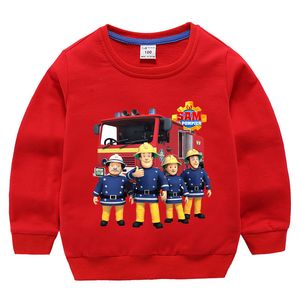 Sweats à capuche Pulls pour enfants Sam le pompier pull printemps et automne 100 coton vêtements pour enfants garçon dessin animé décontracté à manches longues 230729