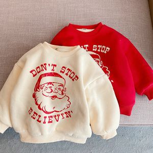 Sweats à capuche Sweatshirts Noël Enfants Pull Hiver Chaud Tops pour enfants Polaire Filles Garçons Bébé Pull Vêtements d'extérieur 221203