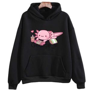 Sweats À Capuche Mignon Axolotl Relax Gamer À Capuche Filles Kawaii Graphique Sweat À Manches Longues Enfants Vêtements Garçons Casual Y2k Sudaderas Pulls J230724