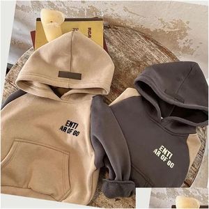 Sudaderas con capucha Sudaderas Diseñador Niños Niños Clásico Marca Ropa Moda Color Bloqueado Sudadera con capucha Niños Invierno Tops Bebé Drop D DHSYJ