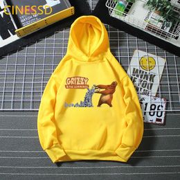 Sweats À Capuche Drôle Grizzy Et Les Lemmings Graphique À Capuche Enfants Automne Hiver Jaune À Capuche Garçons Pull Survêtements Filles 230729