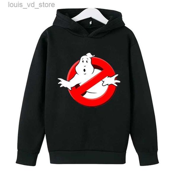 Sweats à capuche Ghostbusters Sweat à capuche Vêtements pour enfants Impression Sweat à capuche Garçons Filles Tops Enfant 3-12 ans Printemps Manteau Sweatshirr Noir Blanc Rouge T231202