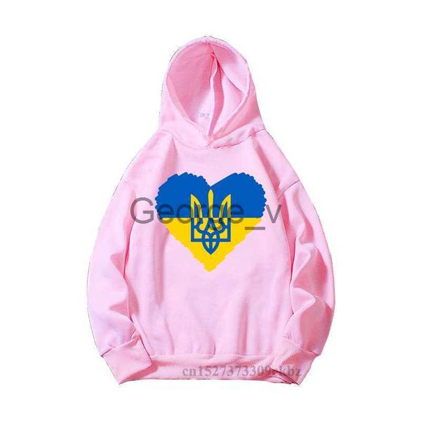 Sweats à capuche filles nouvelle mode ukrainien drapeau trident tournesol papillon imprimer rose sweats à capuche enfants décontracté jaune bleu amour sweatshir hauts J230724