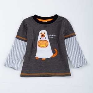 Sudaderas con capucha Sudaderas Girlymax Halloween Otoño Dinosaurio Calabaza Raya Niños Mangas largas Top Boutique Camisetas de algodón Ropa para niños 230901