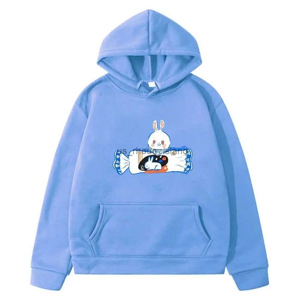 Sudaderas con capucha Sudaderas Happy Rabbit Toffee Impreso Sudaderas con capucha Chicas Niños Kawaii/Sudaderas lindas Anime japonés Manga Jerseys Moda SportwearL240125