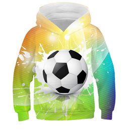 Felpe con cappuccio Felpe con cappuccio Stampa 3D Reti da calcio Felpe Ragazzi Ragazze Unisex Felpe con cappuccio Moda bambini Maniche lunghe Vestiti Cappotto 230227