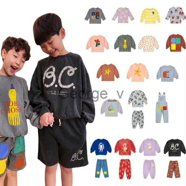 Sweats à capuche En stock Enfants Pulls 2023 Printemps BC Marque Bébé Fille Garçon Sweat Coton Mignon Enfant À Manches Longues Tee Shirt Vêtements Top J230724