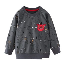 Sweats à capuche Sweatshirts Jum mètres automne Elmo bébé garçons filles chemises de dessin animé vêtements de mode à manches longues à capuche Tops livraison directe enfants M Dhi4X