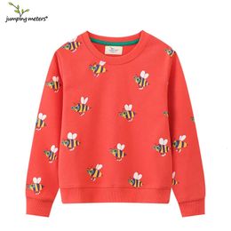 Sweats à capuche Jumping Meters Designs Abeilles Imprimer Filles Sweatshirts Pour Automne Printemps Enfants À Manches Longues Chemises À Capuchon Costume Bébé Porter 230927