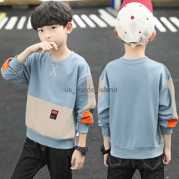 Sudaderas con capucha Sudaderas Ropa para niños Niños 4-12 años Otoño / Invierno Sudadera Camiseta de manga larga Niños Sudaderas para niños Adolescentes Niños Patchwork Top Jersey L240125