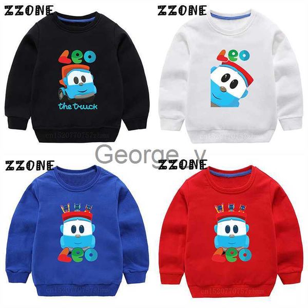 Sweats à capuche Sweats Enfants Sweats Leo Le Camion Tv Show Dessin Animé Mignon Enfants Sweats À Capuche Bébé Pull Outwear Tops Printemps Automne Filles Garçons Vêtements J230724