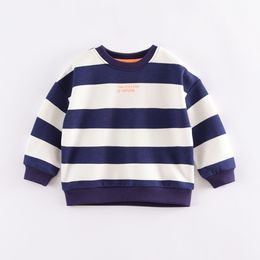 Hoodies Sweatshirts MARC JANIE Jongens Lente Mode Gestreept Drop Schouder Herfst Casual Baby Sweatshirt 220081 230907