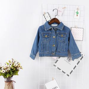 Sudaderas con capucha PUDCOCO Niño Niños Niñas Denim Jean Otoño Chaqueta Botón Abrigo Outwear Tops Outwear 1-6Y Soporte al por mayor 230223