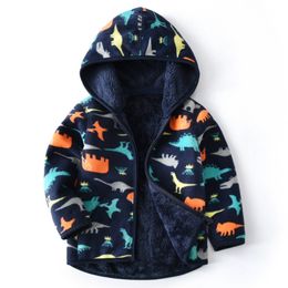 Sudaderas con capucha Venta de niños Polar Fleece Cardigan Sudadera Chaqueta para niños Bebés Niñas Coral Velvet 230217