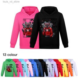 Hoodies sweatshirts skibidi toilet kinderen sweatshirts game speaker titan tv man 3d print t-shirt grappige shirt kinderen kleding hoodie boy tops t240415