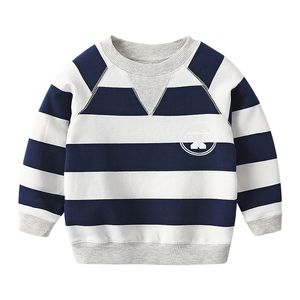 Sweats à capuche Sweatshirts Printemps Automne Mode 2 3 4 5 6 7 8 9 10 ans Pull à manches longues imprimé rayé Beau sweat-shirt pour enfants bébé garçon 220829