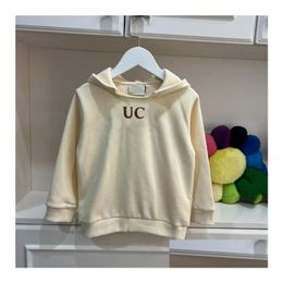 Hoodies Sweatshirts printemps automne enfants marques lettres imprimées garçons filles à manches longues enfants capuchés chemises en pillage gouttes livraison b dh6hs