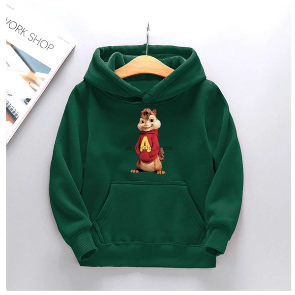 Sweats à capuche été offre spéciale nouveau Alvin et les Chipmunks sweats à capuche bébé garçons filles hauts Costume enfants SweatshirtsL240125