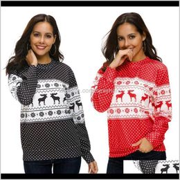 Sudaderas con capucha, ropa para mujer, entrega directa, moda 2021, estampado navideño para mujer, sudadera de manga larga con cuello redondo, otoño para mujer