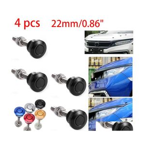 Kappen 22 mm 4pcs auto drukknop motorkap pin pin lock clip kit quick release sexy motor bonnets accessoires styling drop levering mo dh1xf