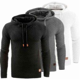 Sweat à capuche Hommes Automne Hiver Chaud Tricoté Sweat à capuche décontracté Pull à capuche Hommes Coton Sweatercoat Pull Homme Plus Taille 5XL 210924