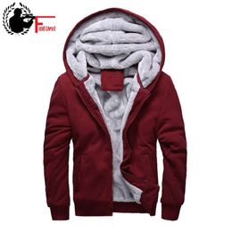 Hoody Sweat Shirt mâle 2023 Zipper automne hiver chaude épaisse Veet Veet Casual Tracksuit Sweat-shirt pour hommes Mantle Black