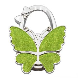 Gancho mariposa bolso percha brillante mate mariposa plegable mesa para bolso monedero 0206