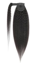 Haaklus paardenstaarten kinky rechte Braziliaans Peruaanse maagdelijk menselijk haar 824inch yaki natuurlijke kleur Indiaas menselijk haar 100g haar 7238274