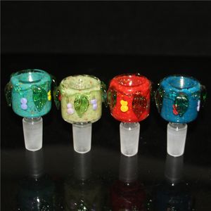 Narguilé 14mm 18mm Heady verre diapositives bol pièces perruque Wag support d'herbes sèches bols tuyaux d'eau en verre cendrier barboteur Dab plates-formes