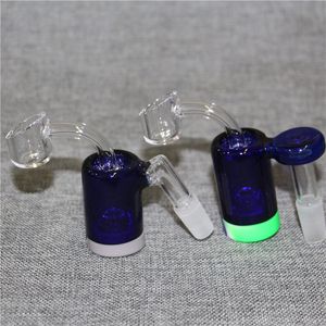 Narguilé 14mm cendrier en verre avec récipient en silicone de 5 ml récupérateur mâle femelle cendriers pour quartz banger eau bongs dab plates-formes nectar de silicone