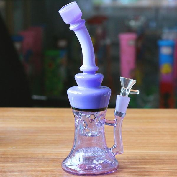 Hookah 9 pulgadas Glass Honeycomb Bong Jet Perc Wax Dab Rig TORO Oil Rigs Smoking Pipe Fab Egg Bubblers Tubería de agua con cuarzo Banger