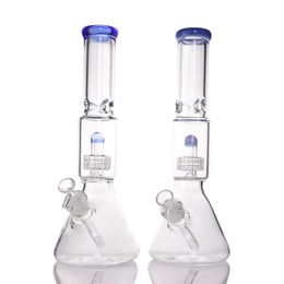 Hookah beker Glas Bong Water Pijpen Ice Catcher Birdcage PERC Dikke materiaal Olie Dab Rig voor roken 14 "Bongs met 14 mm gewricht