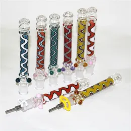 Narguilé Bong Nectar Pipe Kit avec Titanium Tip 10mm Inverted Nail Fumer des tuyaux en verre Oil Rig Concentrate Dab Straw Water Pipes