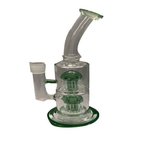 Hookah Bongs Tuberías de agua Vaso de vidrio Aceite Dab Rig Fumar Percolador Tubo recto Plataformas petroleras Alta calidad Adulto Gravedad Bong Cachimbas personalizadas Regalo