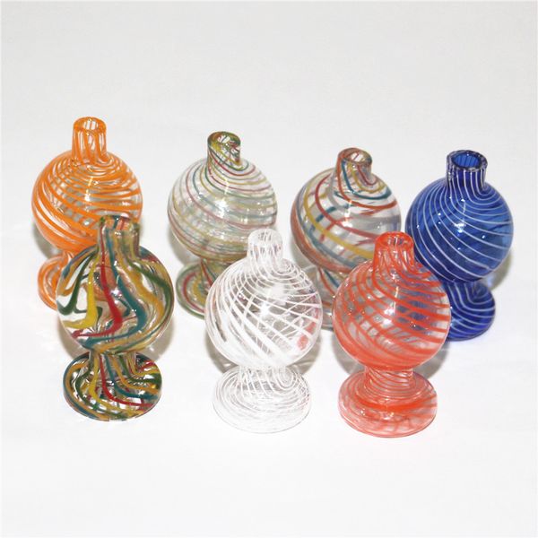 Hookah Bubbler Carb Cap para Quart Thermal Banger 25 mm de diámetro 100% Cuarzo Ball Nail Caps para vidrio Bongs de agua Cera Dab Oil Rig