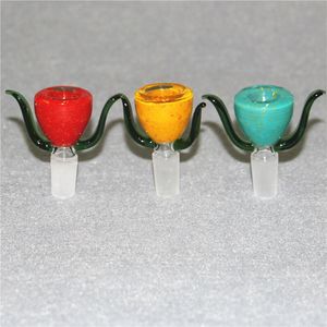 Hookah -trechterkom voor glazen bong dikke glijbanen roken tabakskommen stuk 14 mm 18 mm heady olielatrigels kom stukken