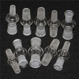 Adaptateur en verre de narguilé 14-14mm mâle 18-18mm mâles 14-18mm adaptateur de bong en verre femelle pour conduites d'eau de plate-forme pétrolière