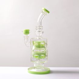 Hookah Glass Bong Bongs Ash Catcher Bubbler Rookaccessoires Melkgroen Hookahs Oil Rig Bubbler Unique ontwerp U kunt de kleur volledige hoogte 12,5 inch aanpassen