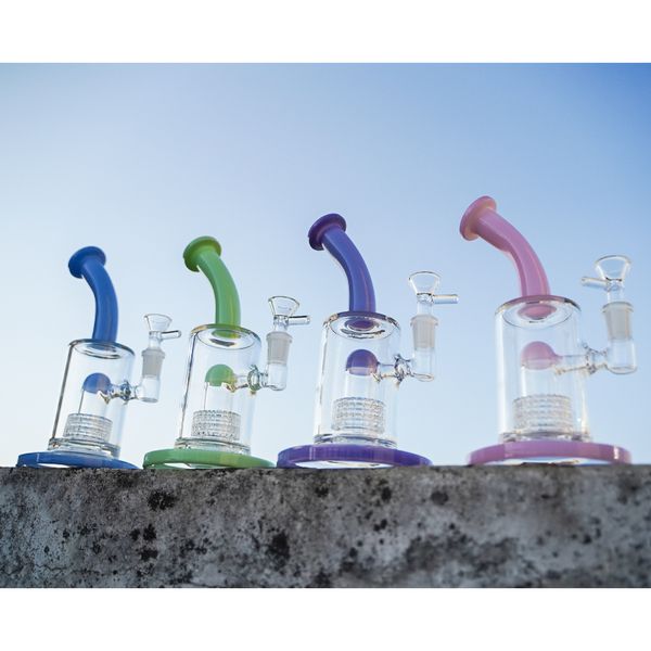 El vidrio de la cachimba Bong el protector contra salpicaduras del tubo de agua Dab Rig Dome Birdcage Perc 14m m junta femenina con el cuenco