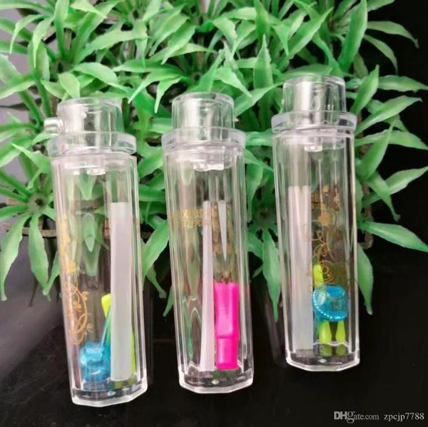 Accessoires de bangs en verre de narguilé, Pipes à fumer en verre mini-pipes à main multicolores colorées meilleures pipes en verre cuillère