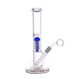 cachimba Bongs de vidrio tubería de agua diseño clásico 8 brazos árbol perc base pesada dab rig bong con tubos de quemador de aceite de vidrio macho de 45 grados y 14 mm