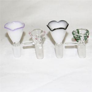 Hookah glazen kom met handvat kleurrijke 10 mm 14 mm bong kommen tabakskom stuk roken accessoires voor glas beker bongs