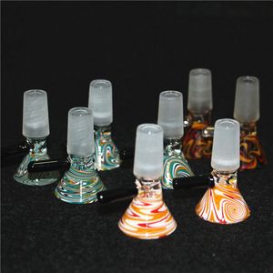 Hookah glazen kom met handvat kleurrijke 14 mm 18 mm bong kommen tabakskom stuk roken accessoires voor glas beker bongs