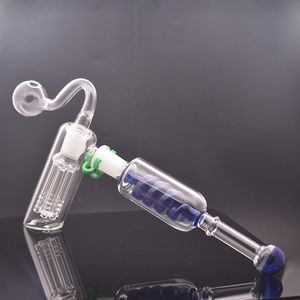 Hookah zware hamer bubbler glazen olieverbrander bong 6 arm per diffuser waterpijp dab rig bongs met 14 mm mannelijke glazen olie -pijpbuis en tabakskom goedkoopste