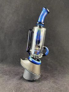 Hookah Incycler Type Glazen top gekleurd met zwart Fumed voor piek of carta gemakkelijk te reinigen alleen glazen bovenkant geen e-rig bodem